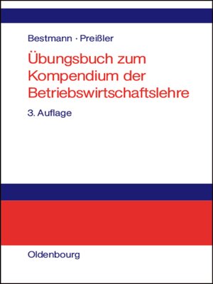 cover image of Übungsbuch zum Kompendium der Betriebswirtschaftslehre